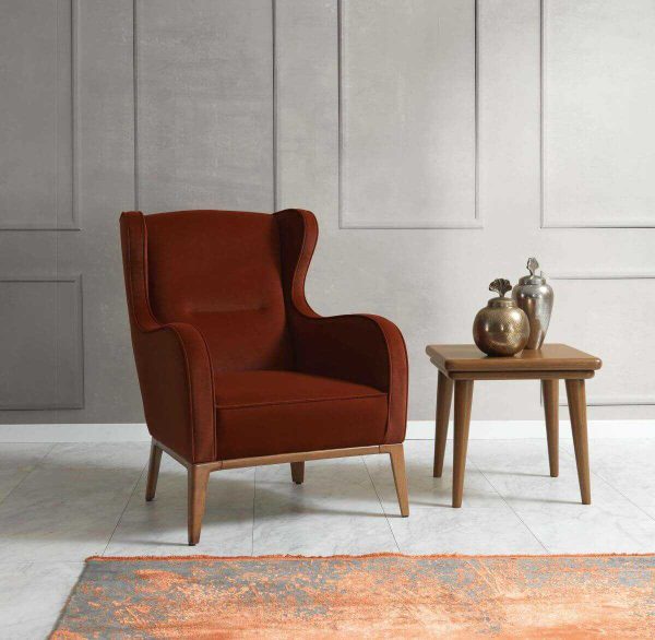 כורסא מעוצבת דגם Paris KB DEISGN אדום